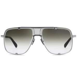 DITA Mach-Five Bold Aviator-Style Sunglasses with Gradient Grey Lenses